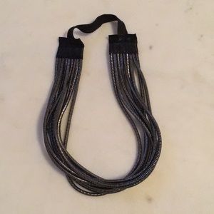 Multi strand silvery headband